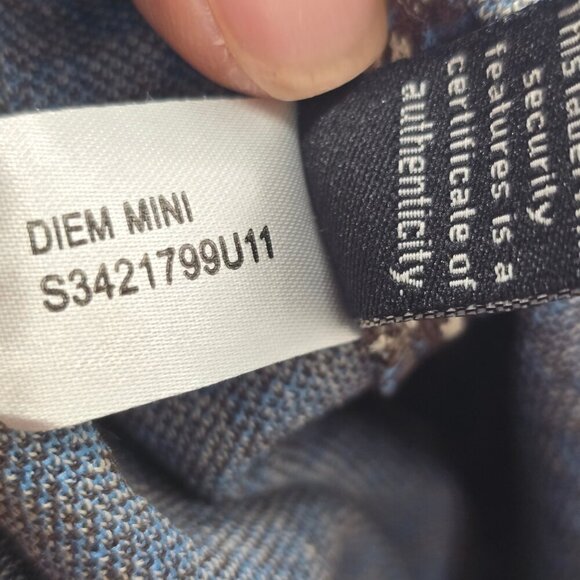 Diane Von Furstenburg Teal Blue Geometric Print Bandage Mini SKirt - Picture 8 of 9